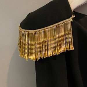 Moschino black dress with gold hardware